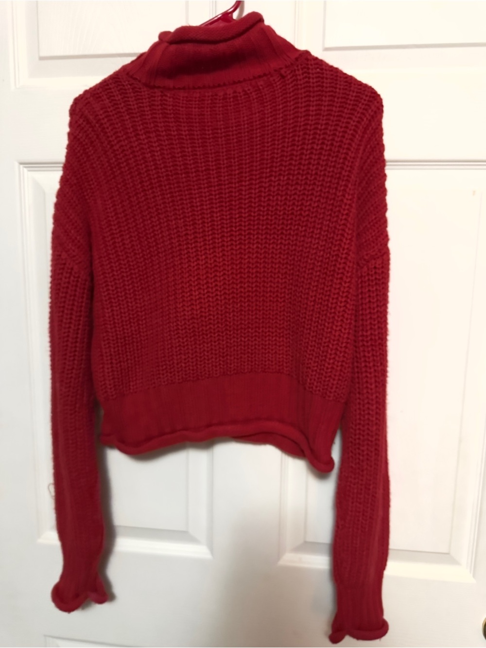 Garage Red Chunky Turtleneck Sweater - Picture 1 of 3